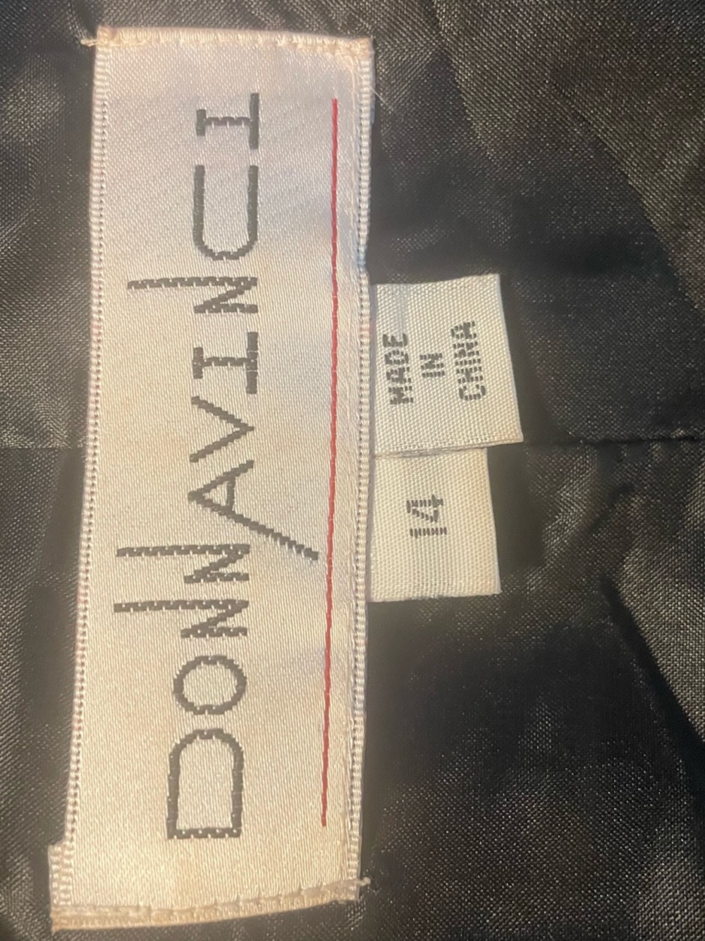 Donna Vinci Black 3-piece skirt suit with white Embellishments - Picture 11 of 11
